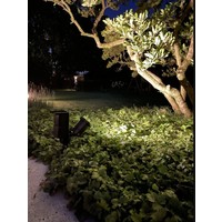 Niko Aussensteckdose mit Niko Schaltmaterial - 1 Gartenstrahler - 2 Steckdosen – 2 Kabelverschraubungen – IP55 - 65cm
