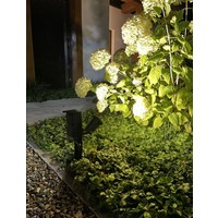 Niko Aussensteckdose mit Niko Schaltmaterial - 1 Gartenstrahler - 2 Steckdosen – 2 Kabelverschraubungen – IP55 - 65cm