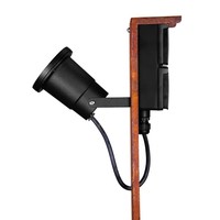 Niko Aussensteckdose Garten mit Gartenstrahler - Braun - 2 Steckdosen – 2 Kabelverschraubungen – IP55 - 65cm Niko Niko Aussensteckdose Garten mit Gartenstrahler - Braun - 2 Steckdosen – 2 Kabelverschraubungen – IP55 - 65cm
