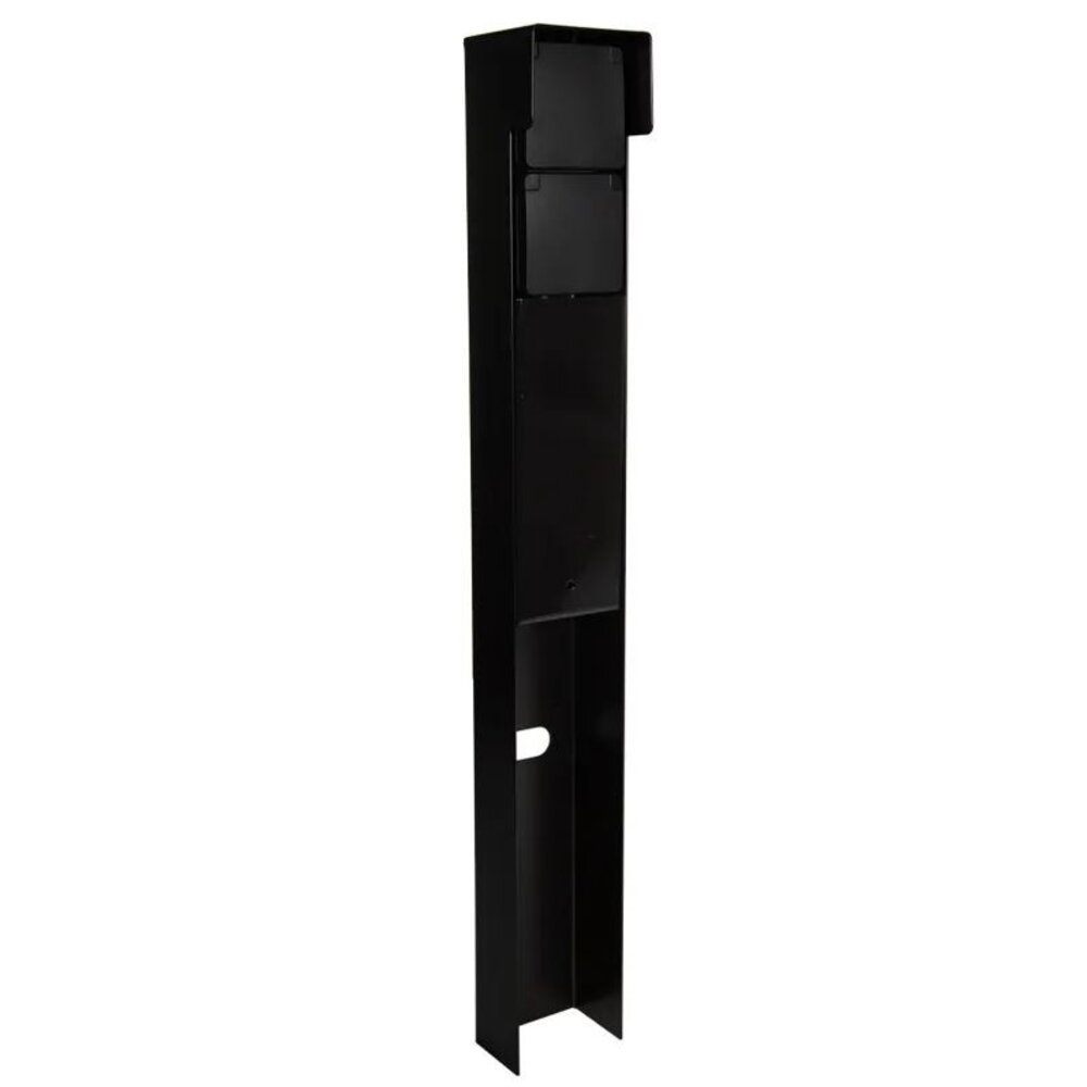 Niko Aussensteckdose Pro+ mit Niko Schaltmaterial - 2 Steckdose – 1 Kabelverschraubung – IP55 - 65cm