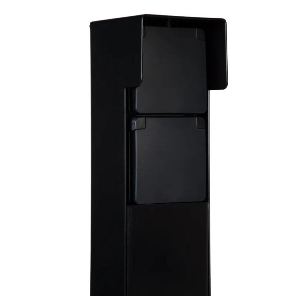 Niko Aussensteckdose Pro+ mit Niko Schaltmaterial - 2 Steckdose – 1 Kabelverschraubung – IP55 - 65cm