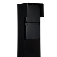 Niko Aussensteckdose Pro+ mit Niko Schaltmaterial - 2 Steckdose – 1 Kabelverschraubung – IP55 - 65cm