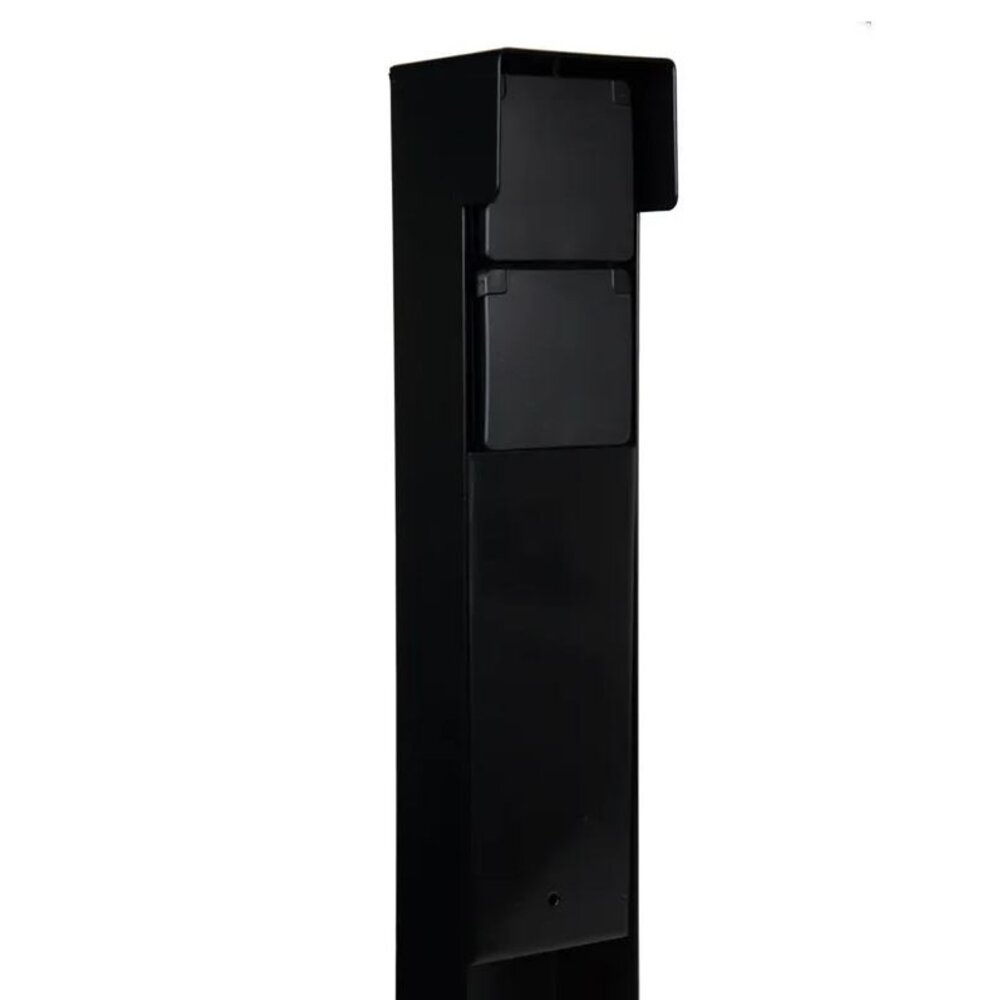 Niko Aussensteckdose Pro+ mit Niko Schaltmaterial - 2 Steckdose – 1 Kabelverschraubung – IP55 - 65cm