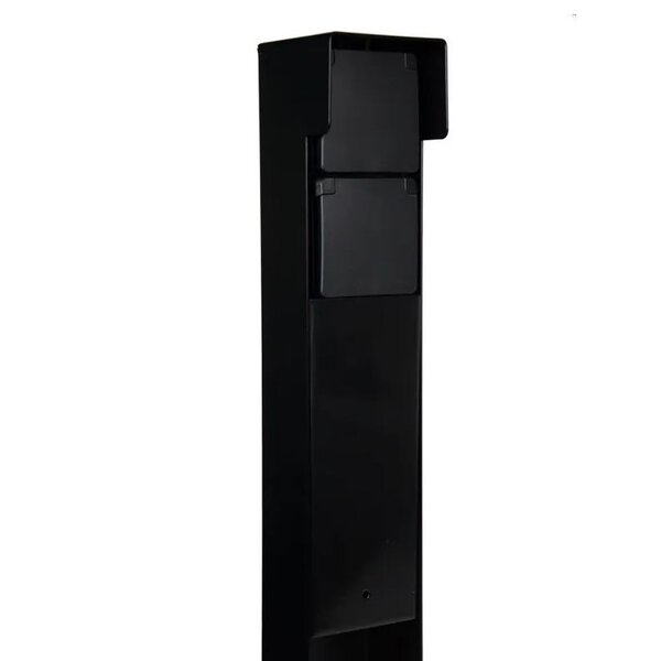 Niko Aussensteckdose Pro+ mit Niko Schaltmaterial - 2 Steckdose – 1 Kabelverschraubung – IP55 - 65cm