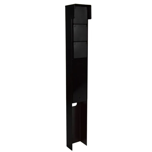 Niko Aussensteckdose Pro+ mit Niko Schaltmaterial - 3 Steckdose – 2 Kabelverschraubung – IP55 - 65cm