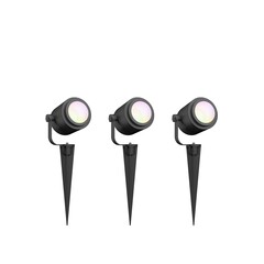 3x Calex Smart WLAN LED Gartenstrahler - RGB - IP44 - Plug & Play