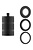 Calex Lampenfassung E27 – Ø60mm – H100mm - Schwarz