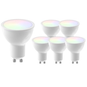 Beleuchtungonline Smart Lampe RGB + CCT - GU10 - 5W - 6 Pack Smart Lampe RGB + CCT - GU10 - 5W - 6 Pack