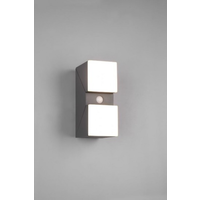 Trio Leuchten LED Wandleuchte Außen mit Sensor - Beidseitig - 3000K - 7W - IP54 - Cube - Anthrazit