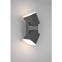 Trio Leuchten LED Wandleuchte Außen - Beidseitig - 3000K - 7W - IP54 - Cube - Anthrazit