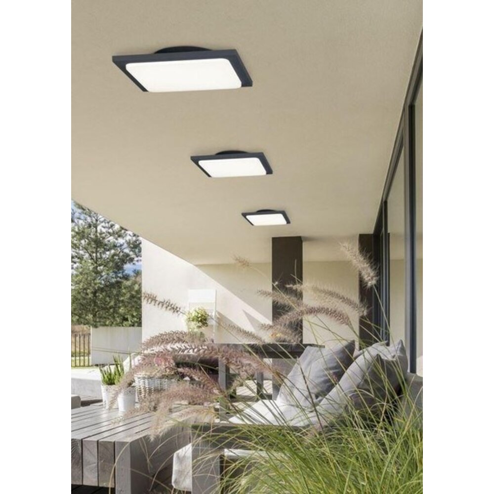 Trio Leuchten LED Deckenleuchte Außen - 3000K - 16W - 2000 Lumen - IP54 - Trave - Anthrazit