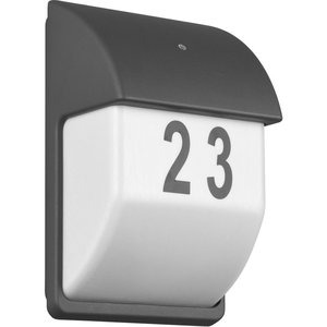 Trio Leuchten LED Hausnummernleuchte mit Dämmerungsschalter - E14 Fassung - IP44 LED Hausnummernleuchte mit Dämmerungsschalter - E14 Fassung - IP44