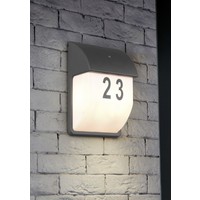 Trio Leuchten LED Hausnummernleuchte mit Dämmerungsschalter - E14 Fassung - IP44 - Mersey - Anthrazit