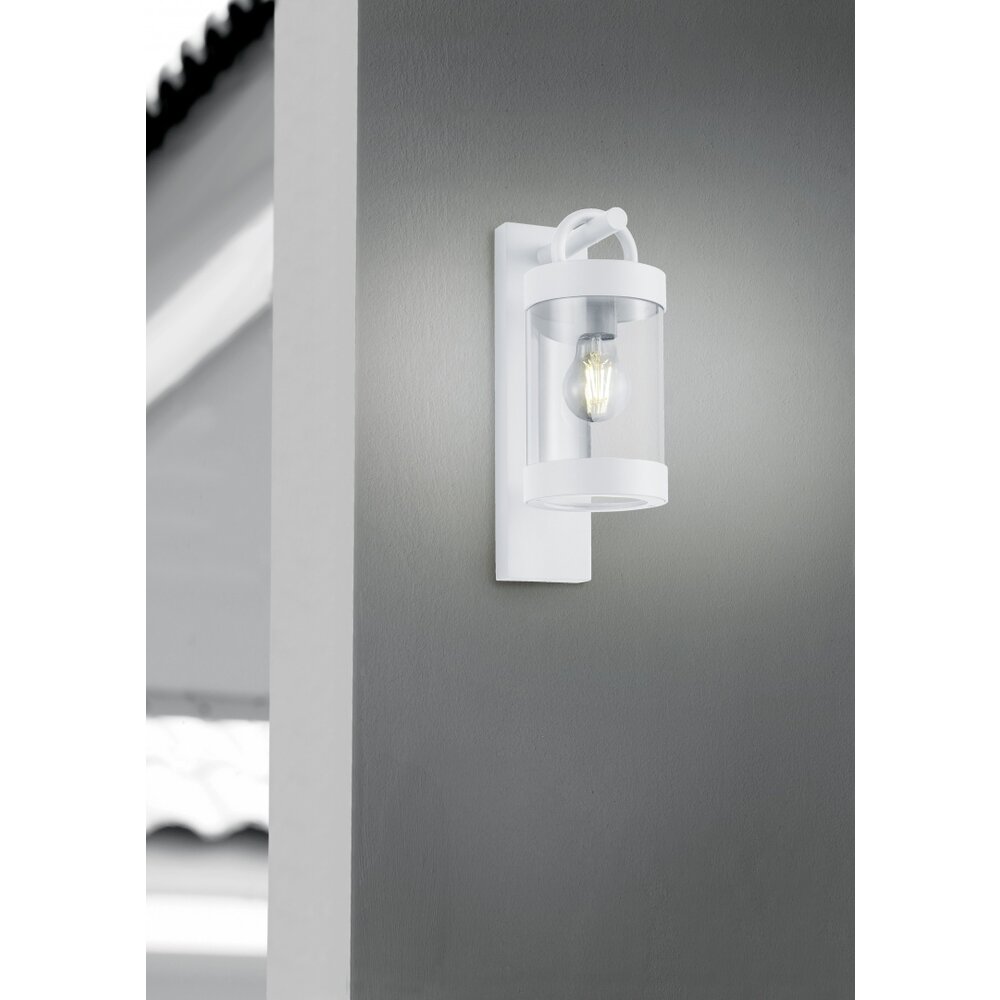 Trio Leuchten LED Wandleuchte Außen mit Dämmerungssensor - E27 Fassung - IP44 - Sambesi - Weiß