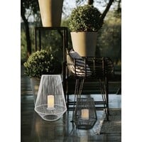 Trio Leuchten LED Tischlampe Solar mit Flammeneffekt - 51 cm - 2W - IP44 - Mineros - Grau