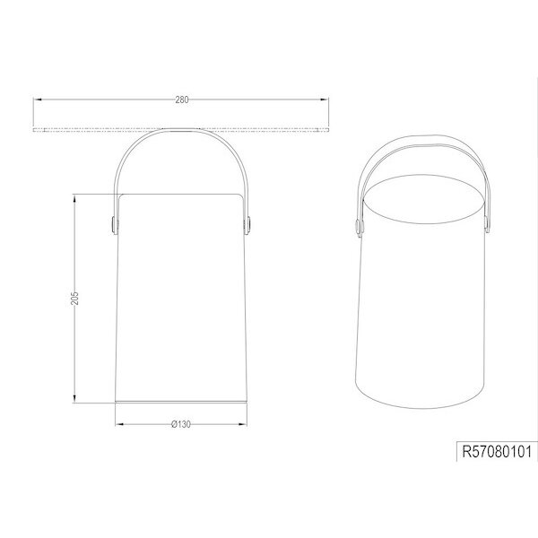 Trio Leuchten Wiederaufladbare LED Tischlampe mit USB Port - 20,5 cm - 1W - IP44 - Aruba - Weiß