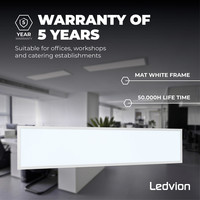LED Panel 120x30 - 36W - 6500K - 110 lm/W - UGR <19 - 5 Jahre Garantie Beleuchtungonline LED Panel 120x30 - 36W - 6500K - 110 lm/W - UGR <19 - 5 Jahre Garantie