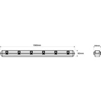 LED Feuchtraumleuchte 150CM - 15W - 4000K - IP65 - Inkl. LED Röhre Ledvion LED Feuchtraumleuchte 150CM - 15W - 4000K - IP65 - Inkl. LED Röhre