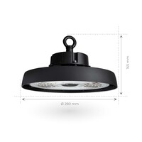 Ledvion LED Hallenstrahler 150W - Energieeffizienzklasse A - 120° - 192 Lm/W - 6000K - IP65 - Dimmbar - 5 Jahre Garantie - GS-geprüft