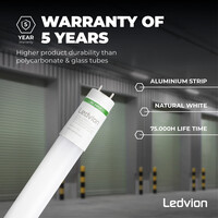 Ledvion LED Röhre 60CM - 6,3W - 6500K - 175 Lm/W - High Efficiency - Energieetikette C