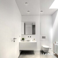 Ledvion Dimmbare LED Einbaustrahler Schwarz - IP65 - 5W - 2700K - 5 Jahre Garantie - Geeignet für das Badezimmer