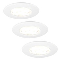 Ledvion Dimmbare LED Einbaustrahler Weiss - IP65 - 5W - 2700K - 5 Jahre Garantie - Geeignet für das Badezimmer