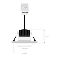 Ledvion Dimmbare LED Einbaustrahler Weiss - IP65 - 5W - 2700K - 5 Jahre Garantie - Geeignet für das Badezimmer