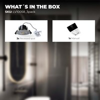 Ledvion Dimmbare LED Einbaustrahler Edelstahl - IP65 - 5W - 2700K - 5 Jahre Garantie - Geeignet für das Badezimmer