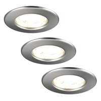 Ledvion Dimmbare LED Einbaustrahler Edelstahl - IP65 - 5W - 2700K - 5 Jahre Garantie - Geeignet für das Badezimmer