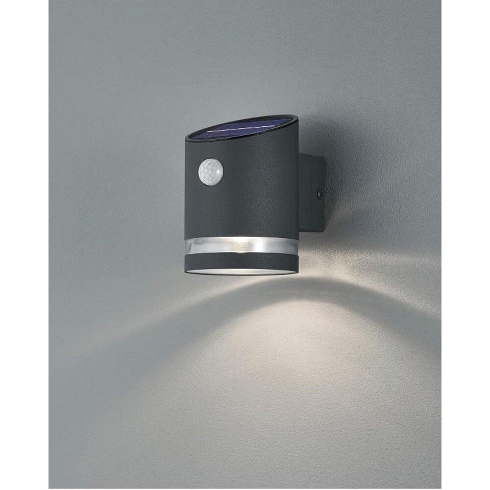 Trio Leuchten LED Wandleuchte mit Sensor - IP44 - Anthrazit - 3000K