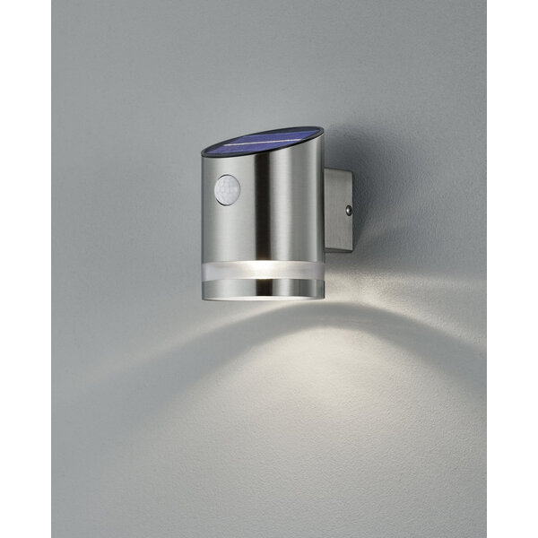 Trio Leuchten LED Wandleuchte mit Sensor - IP44 - Edelstahl - 3000K