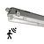 LED Feuchtraumleuchte mit Sensor 120 cm - IP65 - Edelstahlklammern