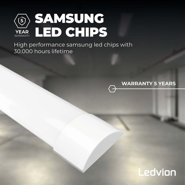 Ledvion LED Batten 150 cm - Samsung LED Chips - 40W - 140lm/W - 6500K - 5 Jaar Garantie