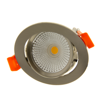 Beleuchtungonline LED Einbaustrahler Edelstahl - 5W – IP42 – 2200K - Kippbar