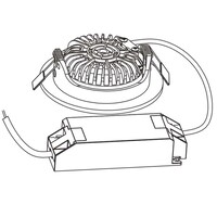 Beleuchtungonline LED Einbaustrahler Edelstahl - 5W – IP42 – 2200K - Kippbar