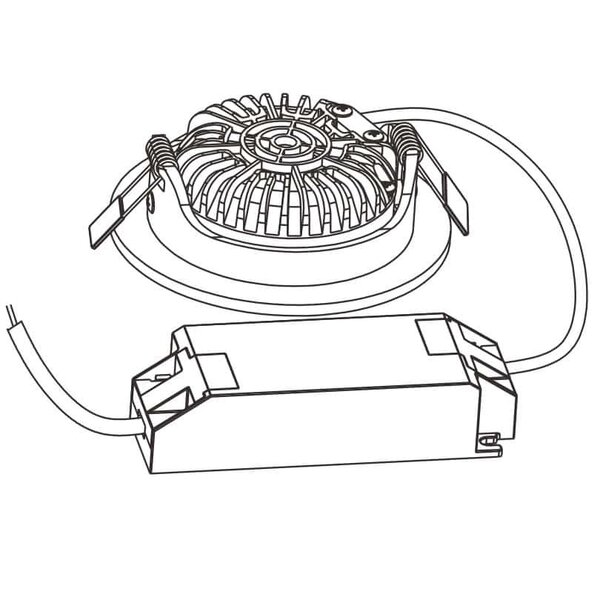 Beleuchtungonline LED Einbaustrahler Edelstahl - 5W – IP42 – 2200K - Kippbar