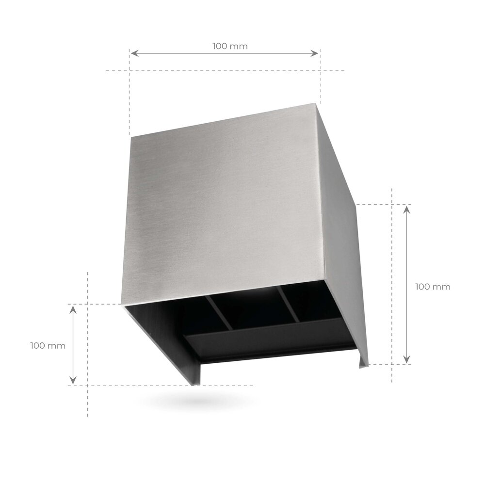 Edelstahl 3,5W Wandleuchte - - Beidseitig Dimmbare - LED 2700K