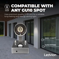 Ledvion LED Wandleuchte Nova mit Sensor - Edelstahl - GU10