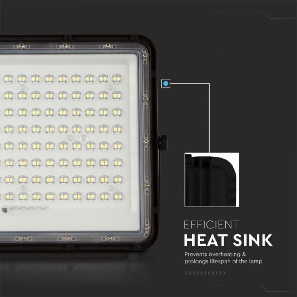 V-TAC Solar LED Fluter - 1800 lumen - 4000K - IP65 - 16000mah