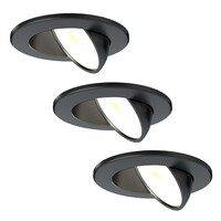 Ledvion Dimmbare LED Einbaustrahler Schwarz - IP65 - 5W - CCT - 5 Jahre Garantie - Geeignet für das Badezimmer