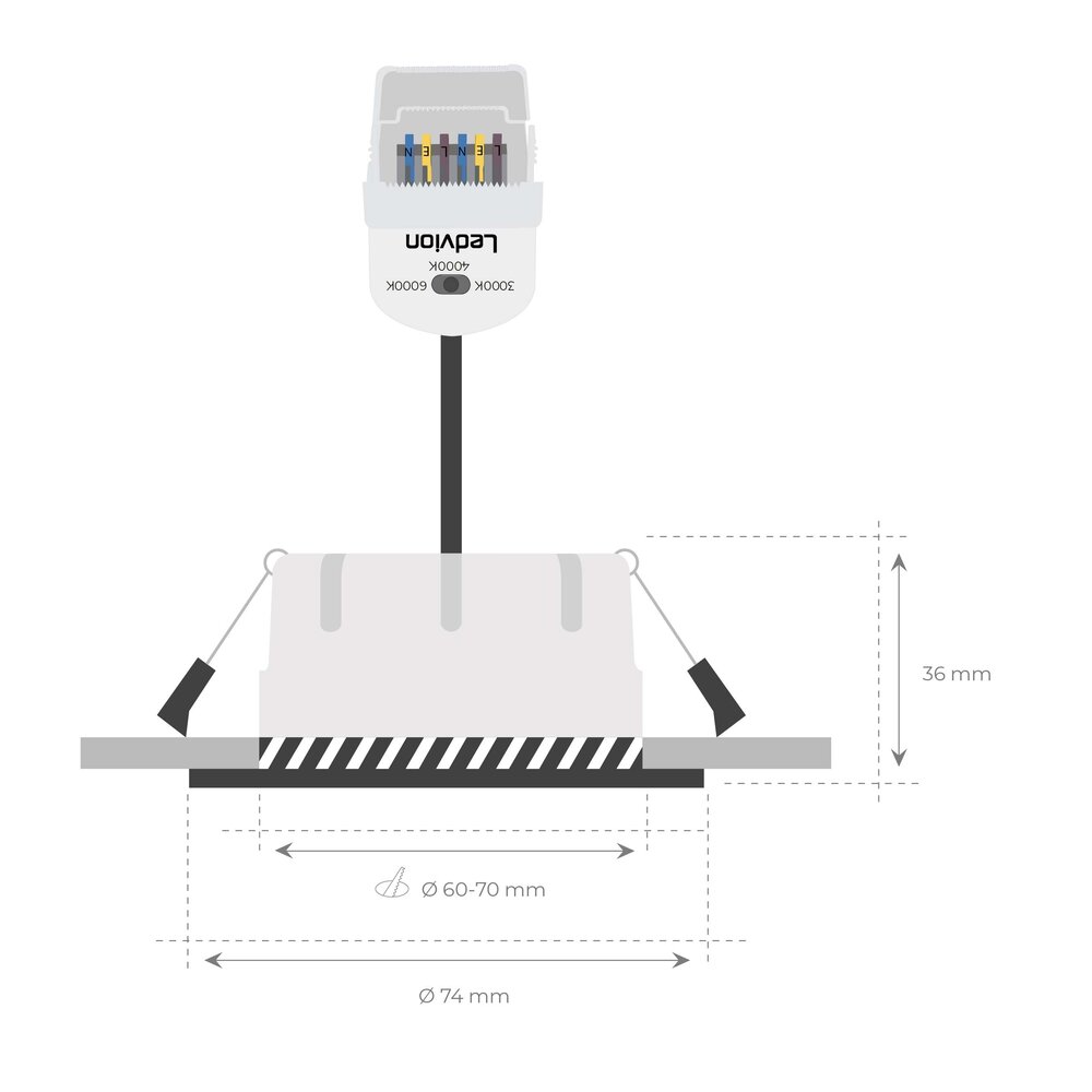 Ledvion Dimmbare LED Einbaustrahler Schwarz - IP65 - 5W - CCT - 5 Jahre Garantie - Geeignet für das Badezimmer