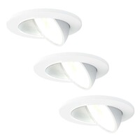 Ledvion Dimmbare LED Einbaustrahler - IP65 - 5W - CCT - ø74mm - 5 Jahre Garantie - 3 Pack