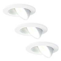 Ledvion Dimmbare LED Einbaustrahler - IP65 - 5W - CCT - ø75mm - 5 Jahre Garantie - 3 Pack