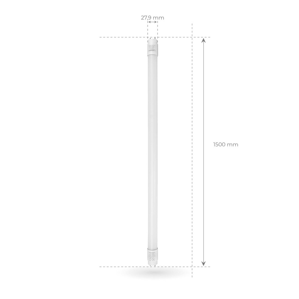 LED Röhre 150cm mit bis zu 24W/3250lm, 4000K Universalweiss