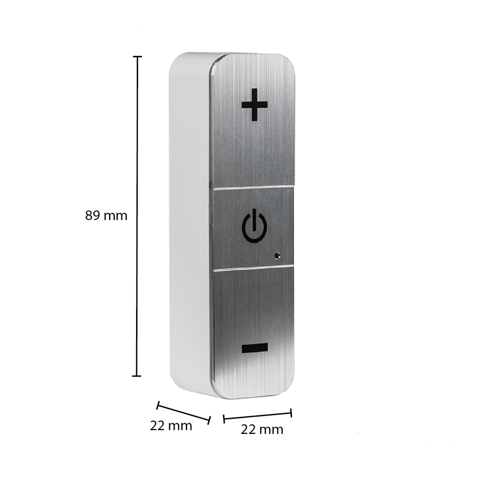 Beleuchtungonline LED Schnurdimmer Universal - Weiß Edelstahl - 0.3-50W - 200-240V - Phasenschnitt