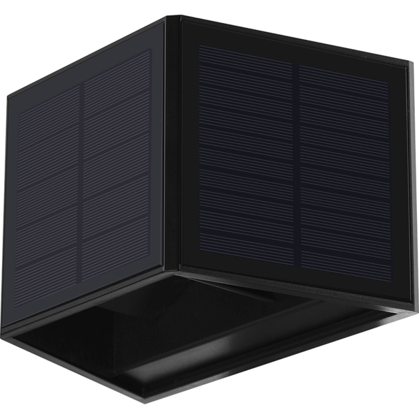 Beleuchtungonline LED Wandleuchte Solar - Solis - Schwarz - 1W - 100 Lm/W