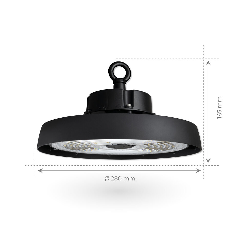 Ledvion LED Hallenstrahler 100W - Energieeffizienzklasse A - 120° - 192 Lm/W - 4000K - IP65 - Dimmbar - 5 Jahre Garantie - GS-geprüft