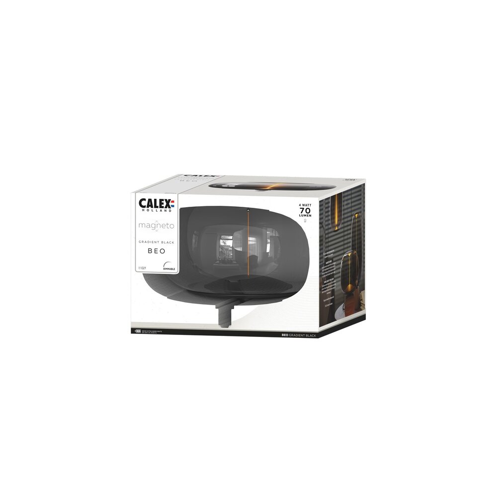 Calex Calex Magneto LED Lampe Filament - E27 - 4W - 1800K - Dimmbar - Magnetisch - Titan