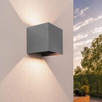 Ledvion Dimmbare LED Wandleuchte Anthrazit - 2700K -  3,5W - IP54