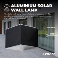 Ledvion Solar Wandleuchte - Beidseitig - 3000K - IP44 - Schwarz